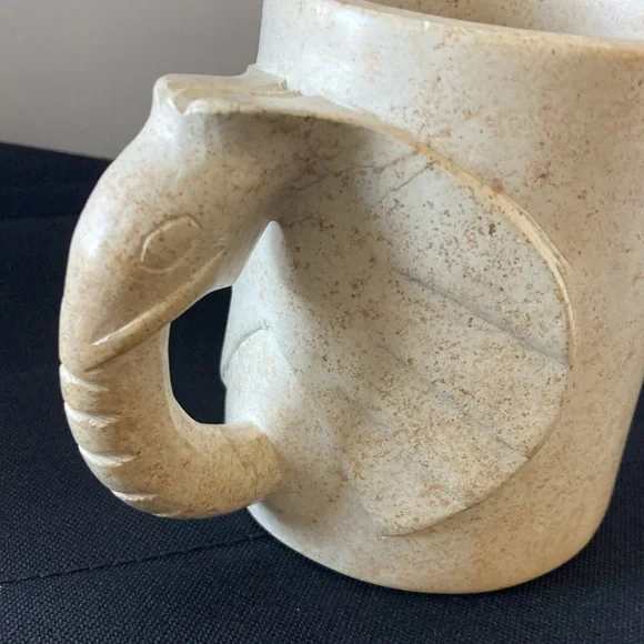 Hand-carved Elephant Mug - Picture 5 of 7